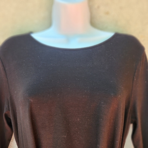 MM. LaFleur Walker Top Women's Medium Black Classic Wrap Waist Career - Picture 2 of 10